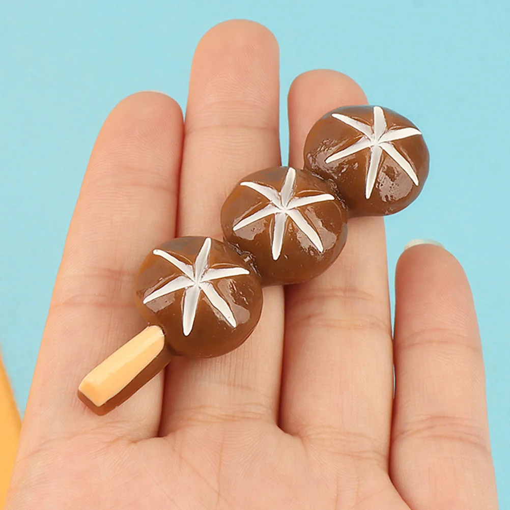 

6 шт. Миниатюрные модели закусок, резиновые украшения для закусок, поделки своими руками, материал смешанного стиля