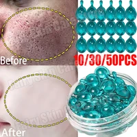 Blue Copper Peptide Capsule Face Serum Pore Shrinking Removing Large Pores Firms Tightens Moisturizing Night Skin Care Products