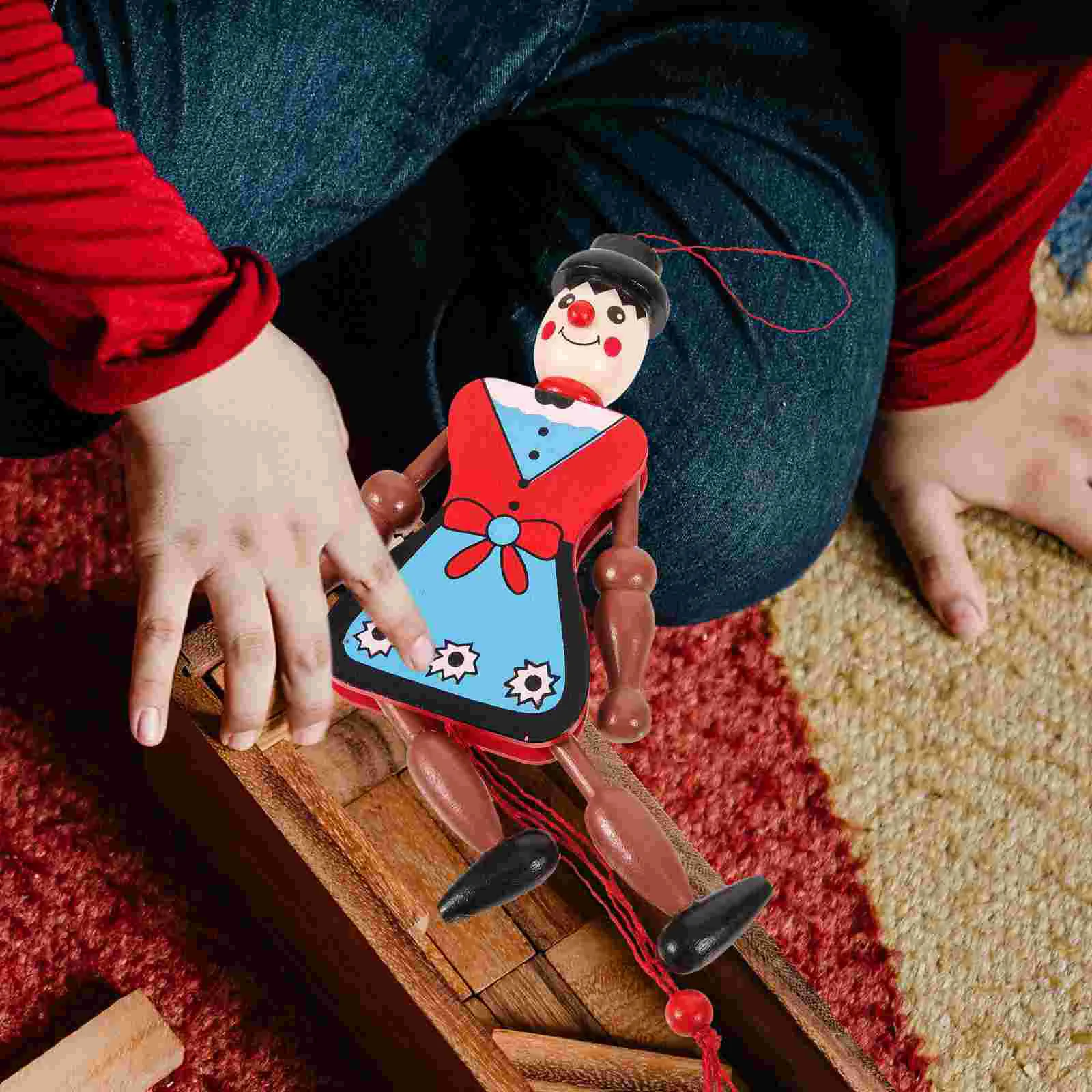 

Деревянные игрушки-куклы Маргарета, деревянные игрушки, деревянные подвесные куклы-игрушки (случайный стиль), 4 шт.