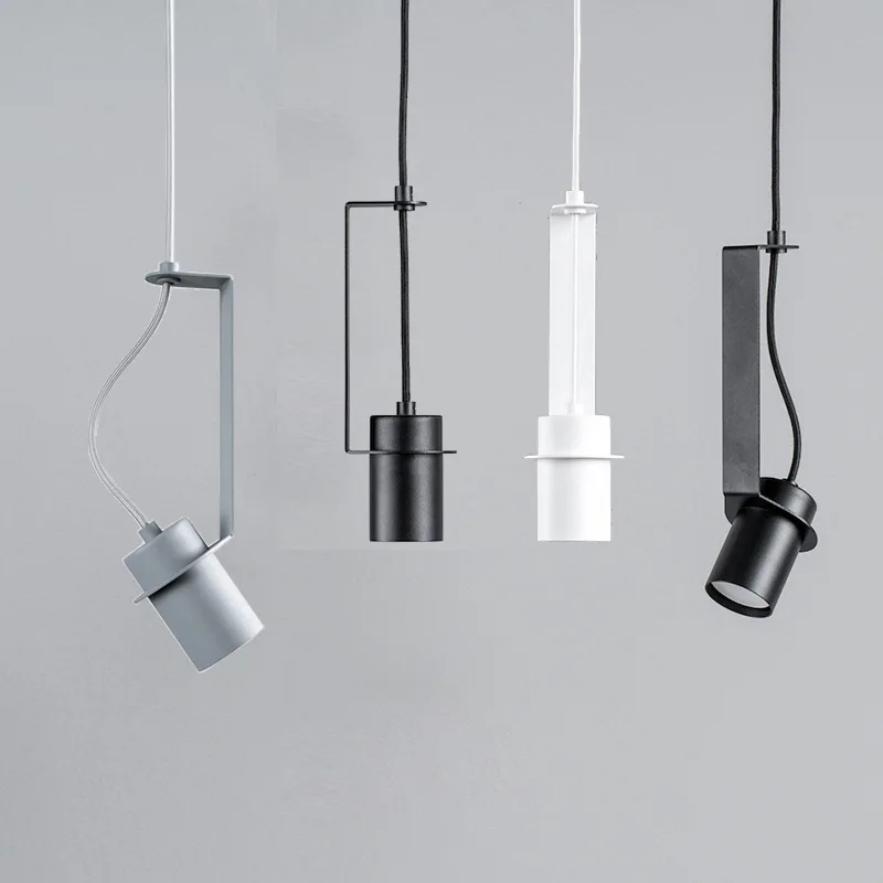 Minimalist Black Chandelier Pendant Lights Nordic Restaurant Kitchen Bedroom Bedside Reading Bar Hanging Lamp Interior Decor