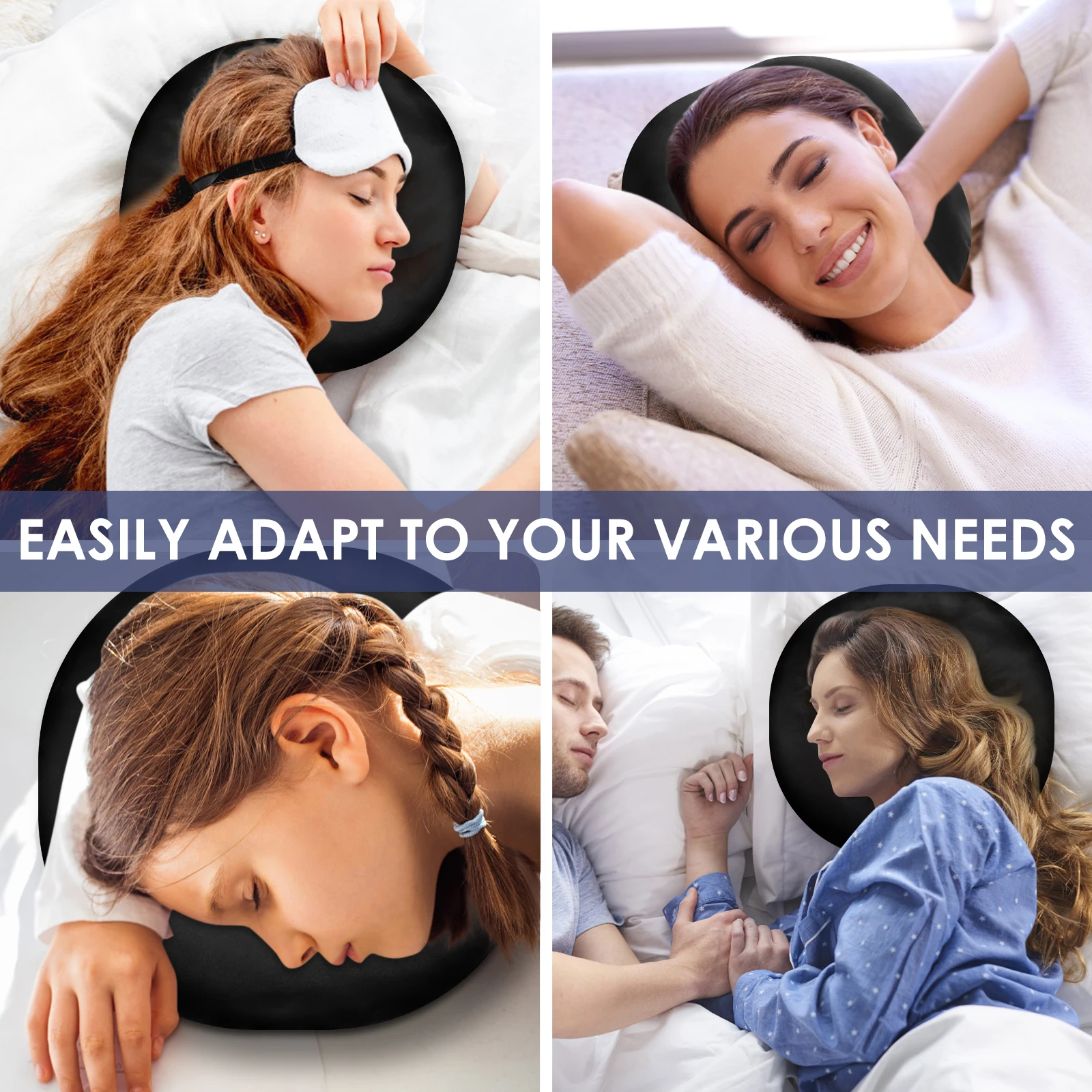 Cotton Ear Piercing Pillow for Side Sleepers Relief