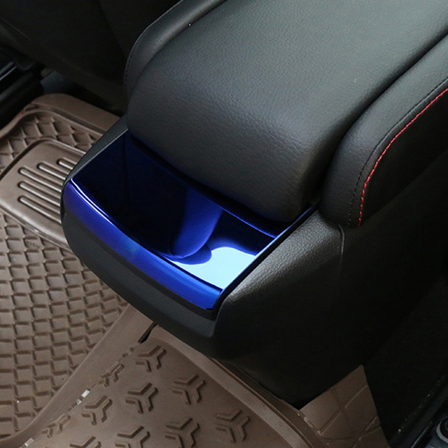 Fiber Car Interior Center Console Armrest Box Sequins Cover for Honda Civic 10th 2018 2019 2016 2017 Car Accessories