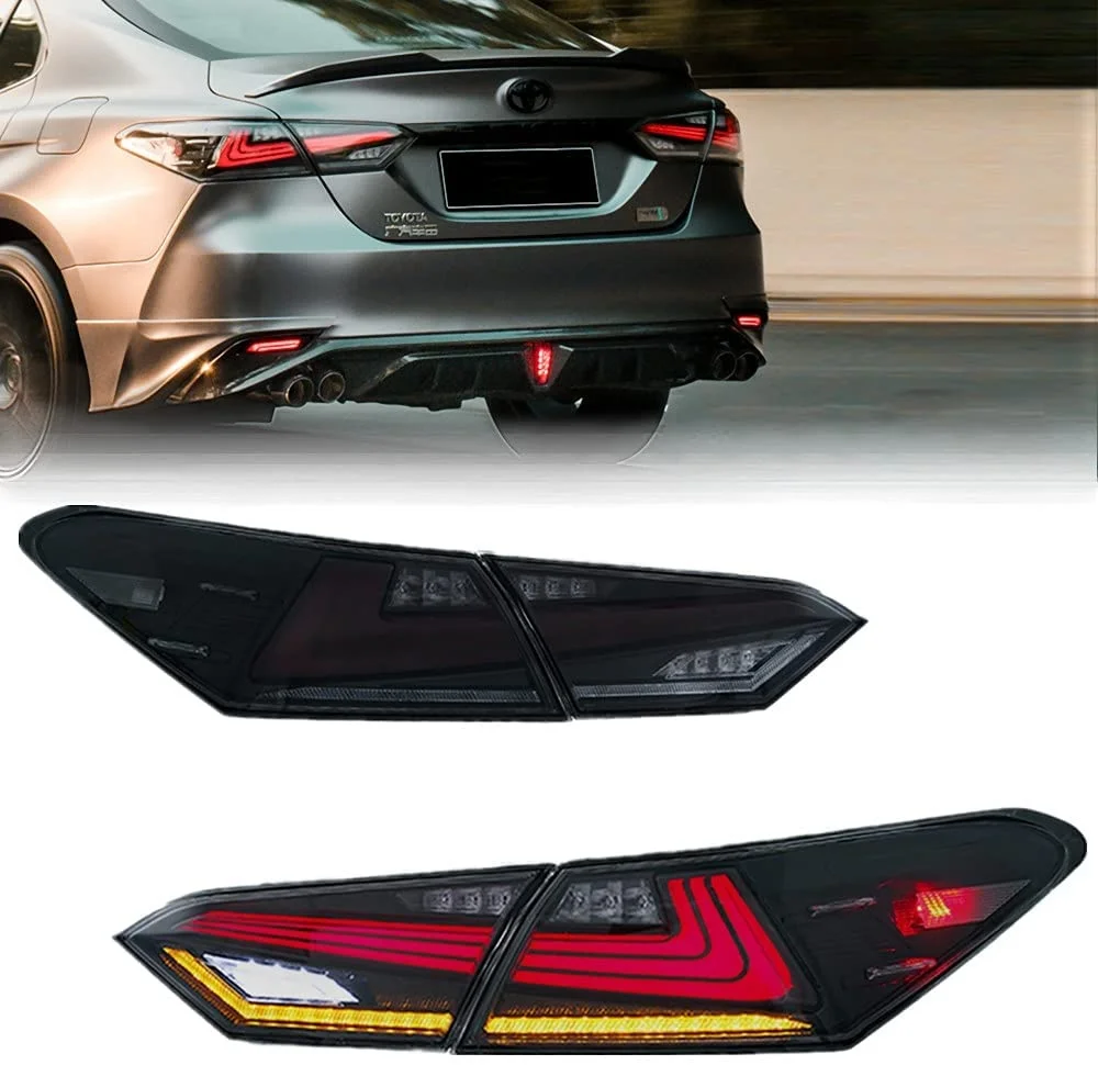 

LED Taillights Assembly for Toyota Camry 2018 2019 2020 2021 2022 Rear Lamps Start-Up Animation Sequential Turn Light
