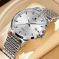 RUIGE New Men's Quartz Watch Night Glow Waterproof Men's Famous Watch Fashionable Original Stainless Steel Band Watch 1