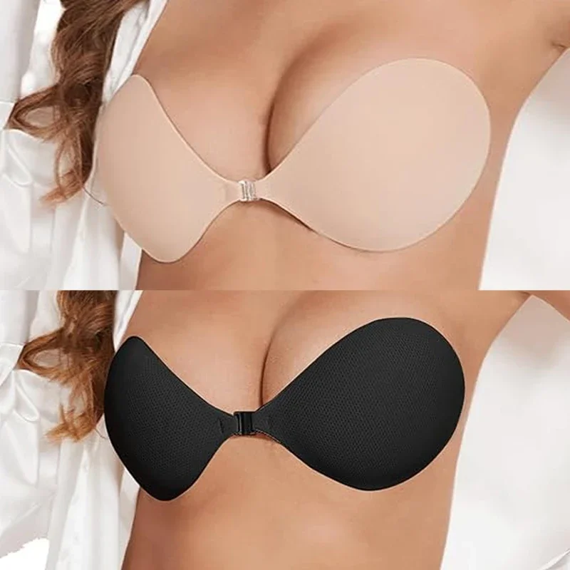 Stick Bra Strapless Push Up Bras Women Backless Lingerie Seamless Silicone Bralette Underwear Invisible Adhesive