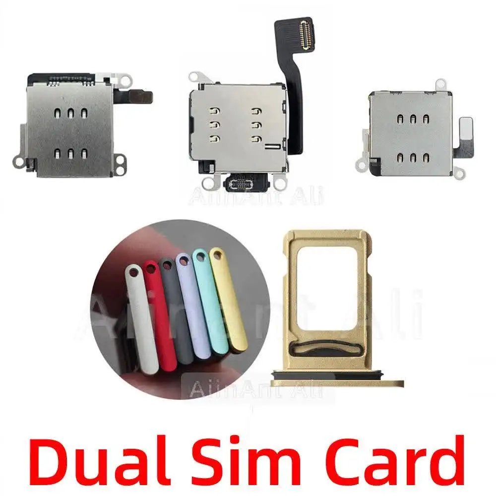 AiinAnt Double Dual Sim Card Holder Adapter Connector Reader Flex