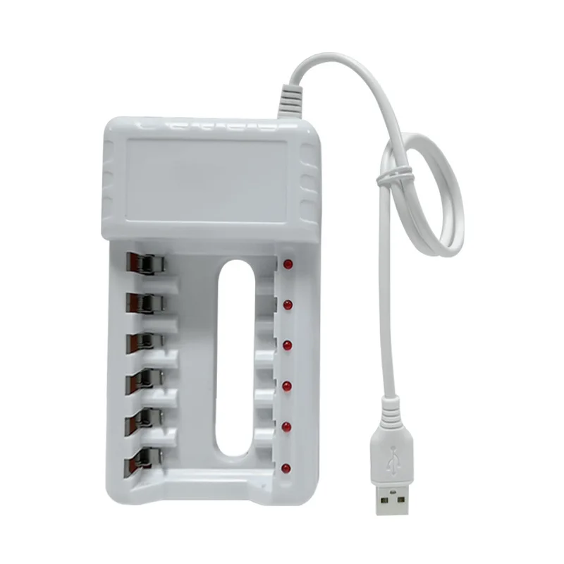 8 Slots USB Fast Charging AAA and AA Battery Charger Short Circuit Protection Rechargeable Station High Quality