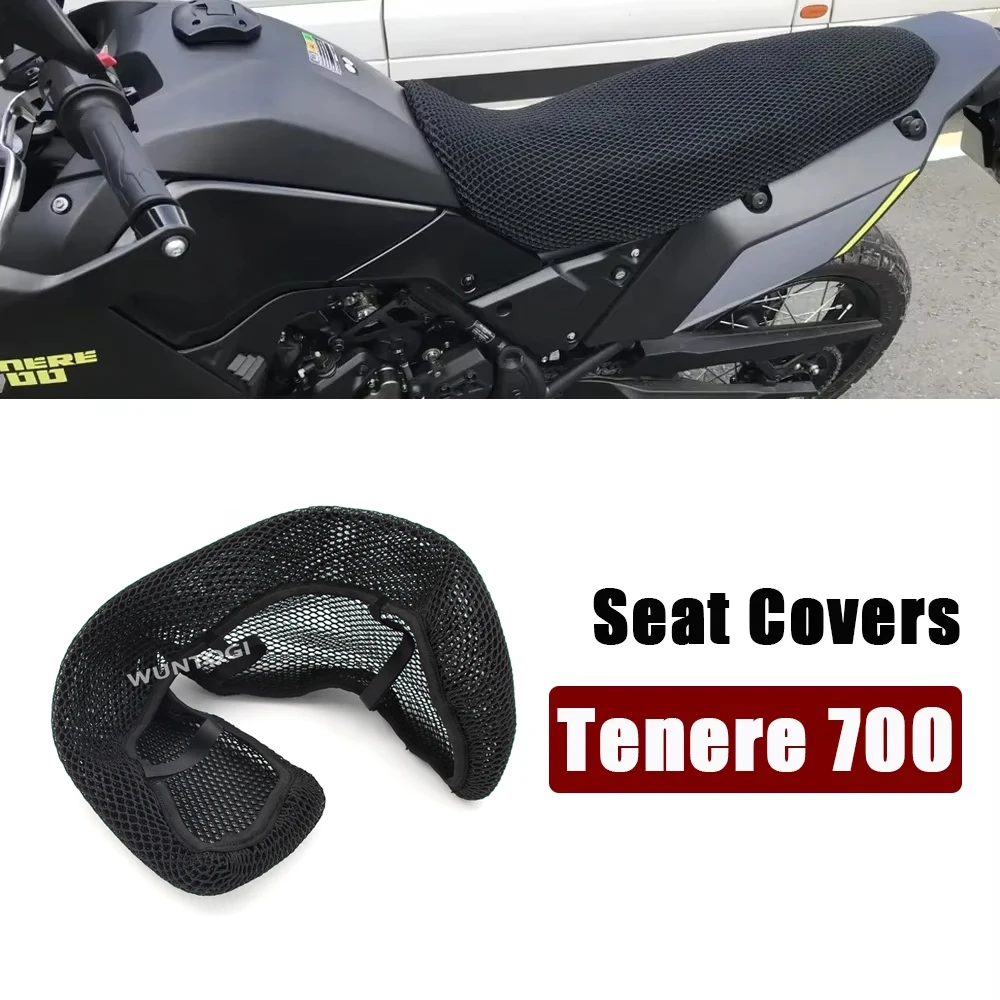 Tenere 700 3D Airflow Honeycomb Mesh Protect Cushion For Yamaha Tenere700 T700 Motorcycle Seat Covers Nylon Non-slip Accessories