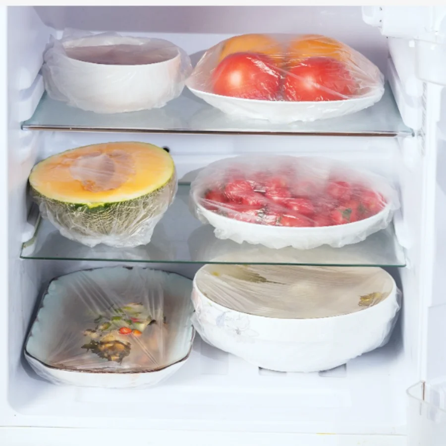100pcs Reusable Elastic Food Bowl Protective Covers,Stretchable Cover,Suitable For Different Sizes 2.0-9.5 inch Bowls And Plates