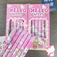 6 шт./компл., ограниченная серия Hello Kitty, высококачественная гелевая ручка, мультяшная серия, черные 0,5 мм, студенческие/офисные ежедневные канцелярские принадлежности — изображение 5