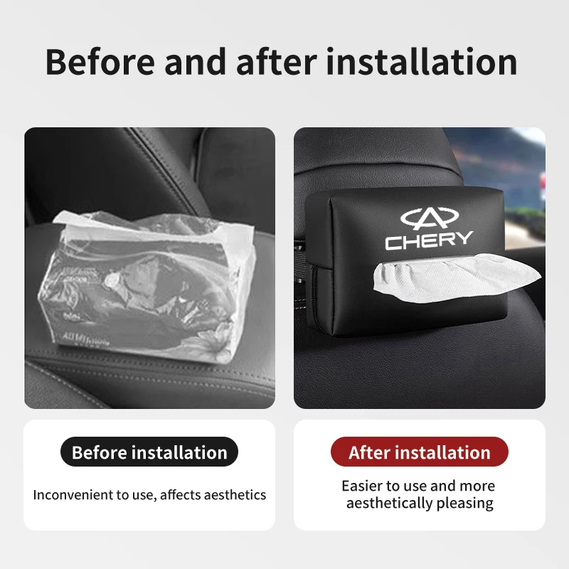 체리 자동차 스타일링 티슈 백 암레스트 박스 페이퍼 타월 인테리어 오거나이저 액세서리 TIGGO Eastar Elara IQ 2 7 Pro Cross Pro