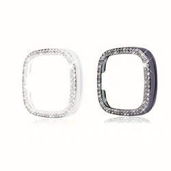 Bling Diamond Frame Cover: Lightweight Glitter Shell Accessory for Smartwatches (2-Pack) (Gray Clear)