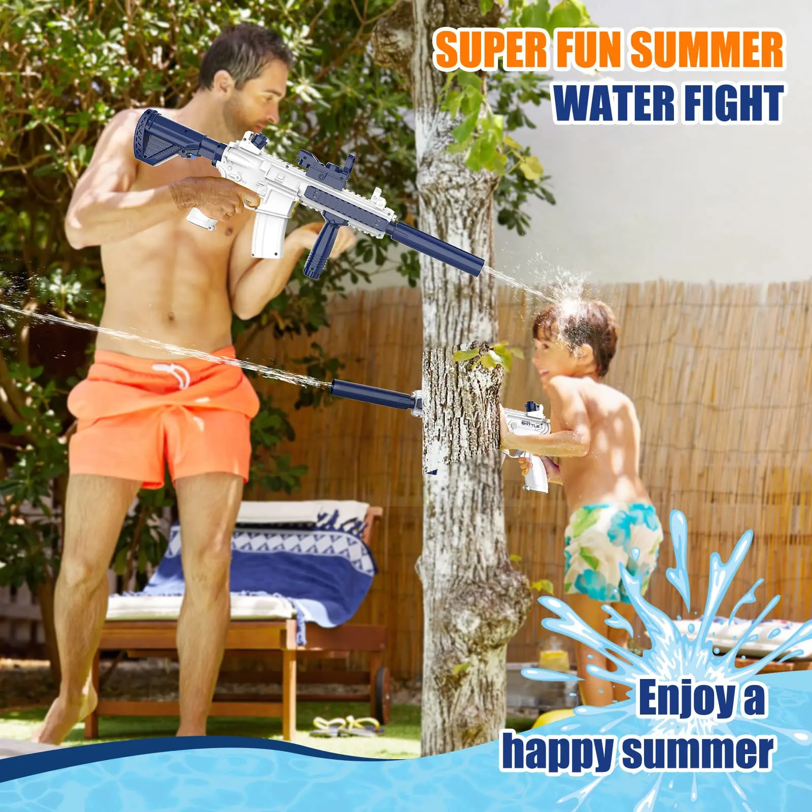 Electric Water Gun for Adult Kid  Long Range  Automatic Squirt Guns Summer Outdoor Swimming Pool Party Soaker Shooting Game Toys 6