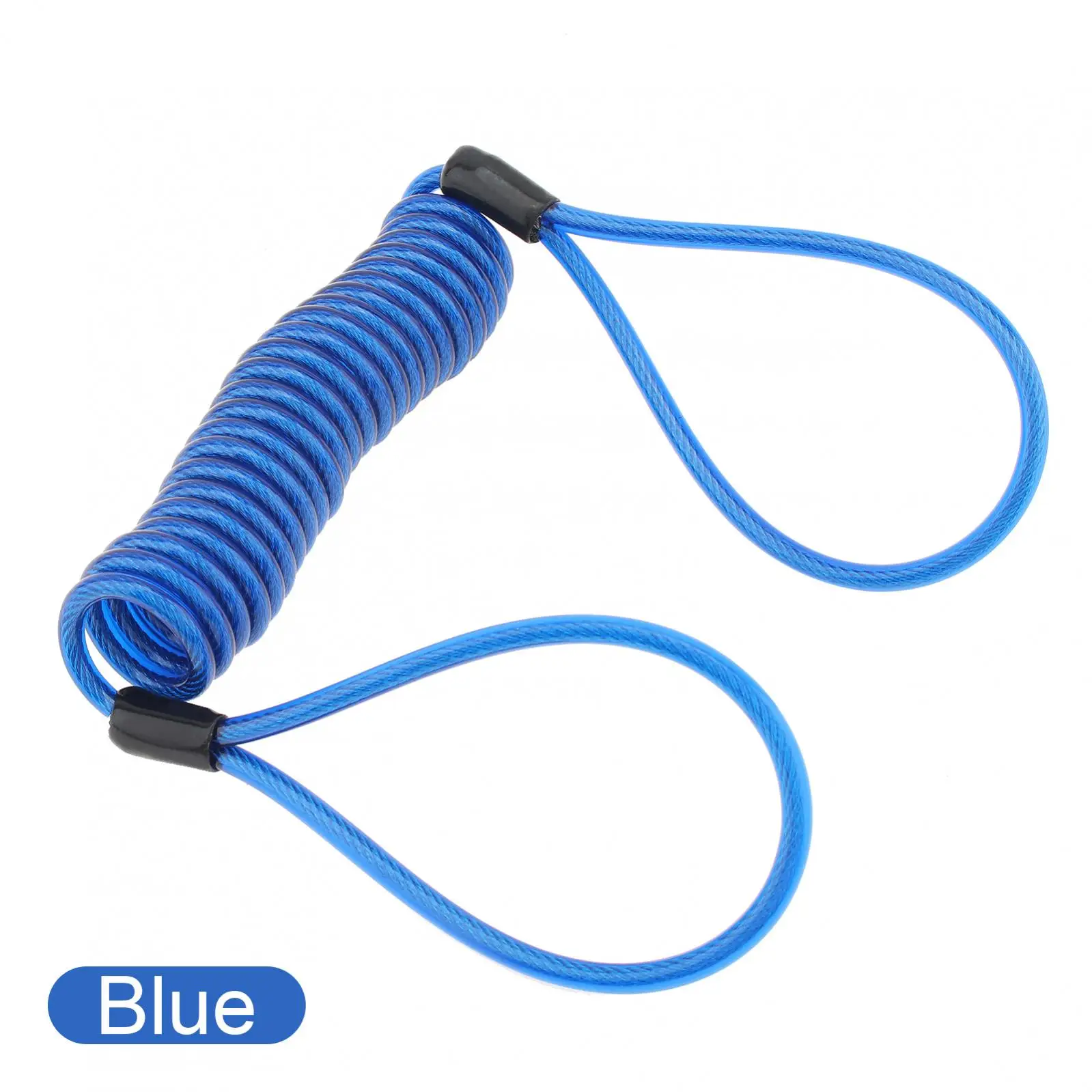 1piece Dual Loop Security Spring Brake Disc Lock Reminder Cable for Motorcycle Scooter Bike Anti-Theft Safety Lock Cable motorcycle disc brake lock disc brake lock