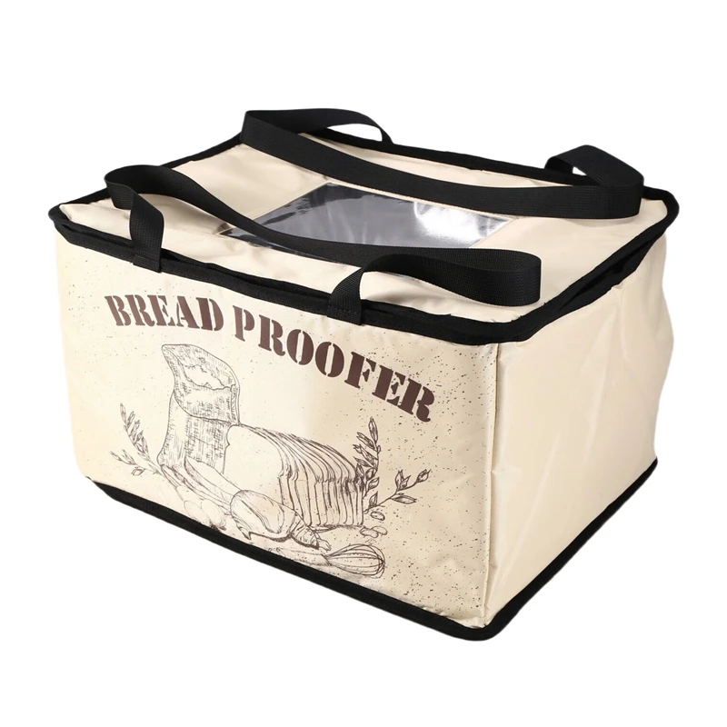 A74P-Bread Proofing Box With Heater For Precise Temperature Fermentation, Folding Zippered Dough Proofer Warming Box