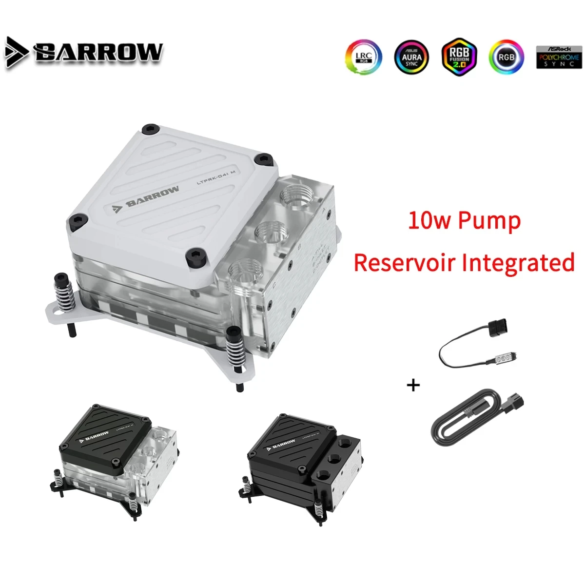 Barrow INTEL/AMD платформа POM/акриловый водяной блок для процессора 10 Вт резервуар