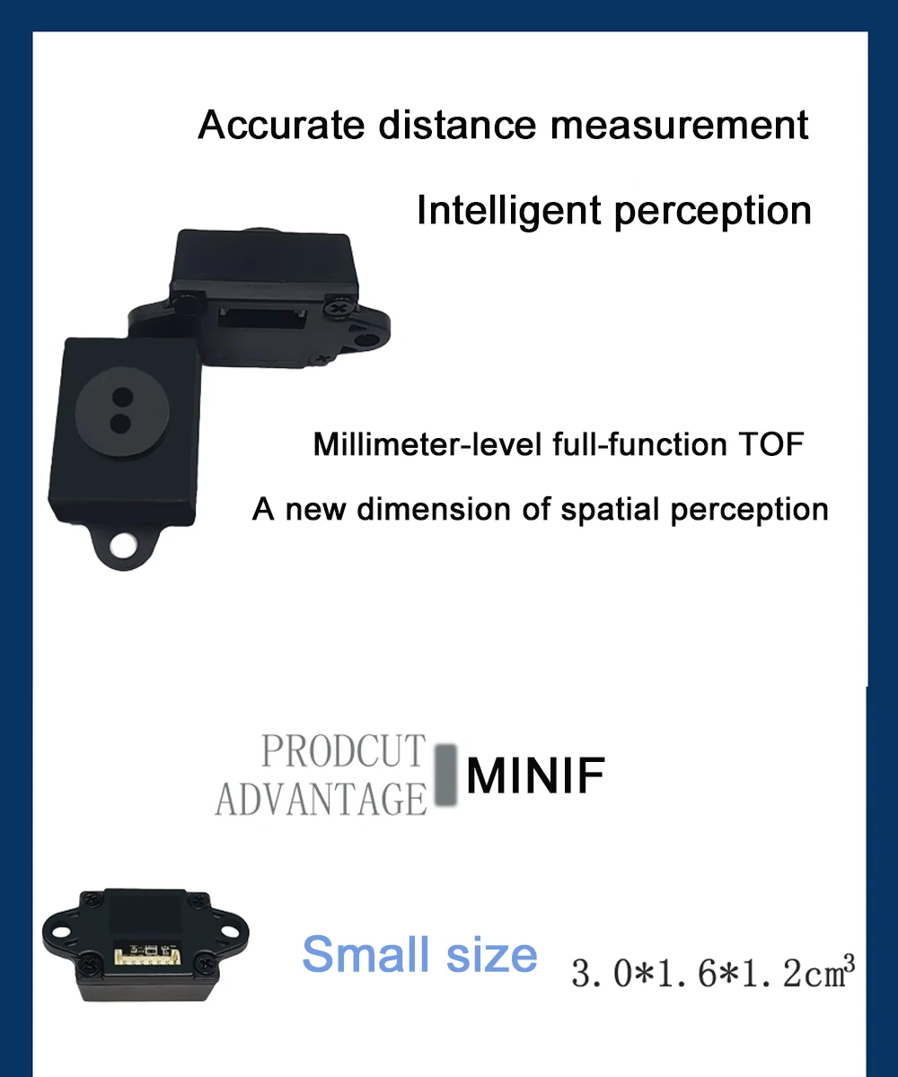 MINIF Laser Ranging Module TOF Sensor Small Angles Highly Resistant Strong Light