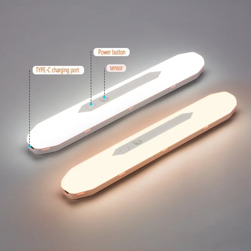 Xiaomi lampka nocna Led z czujnikiem ruchu Usb akumulator detektor ściana światło z baterią 2600mAh ściemnialna lampa do sypialni