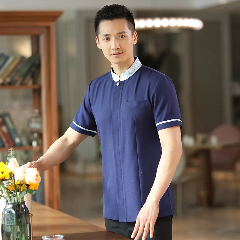 Waiter Workwear Short Sleeve Chinese Style Hotel Catering Hot Pot Restaurant Staff Women\'s Summer Clothing