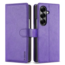 Elegant Flip Leather Wallet Case with Magnetic Closure and Card Pocket - Galaxy Z Fold4 (PURPLE)