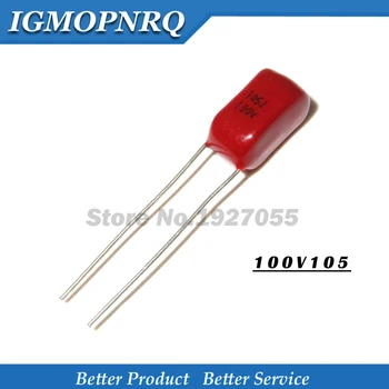 10PCS 100V105J 1UF 5 millimetri Passo 100V 105J 105 CBB Condensatore a Film di Polipropilene