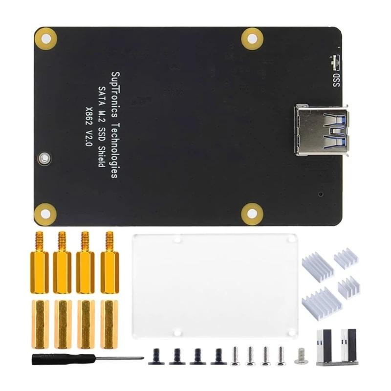 

16FB для RaspberryPi 4, X862 V2.0 NGFF SSD Плата расширения памяти USB3.0