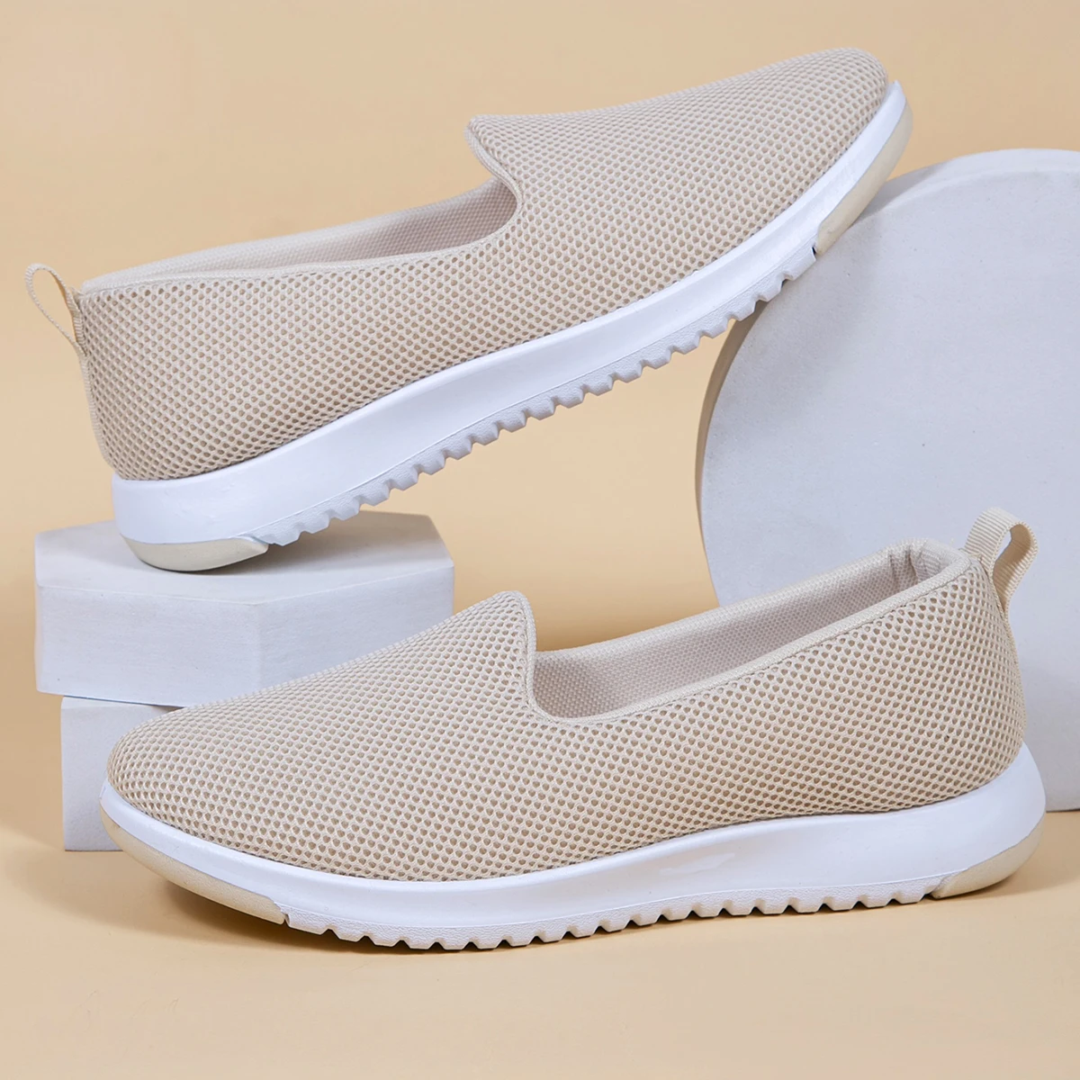 أحذية نسائية صيفية مسطحة شبكية قابلة للتنفس أحذية...