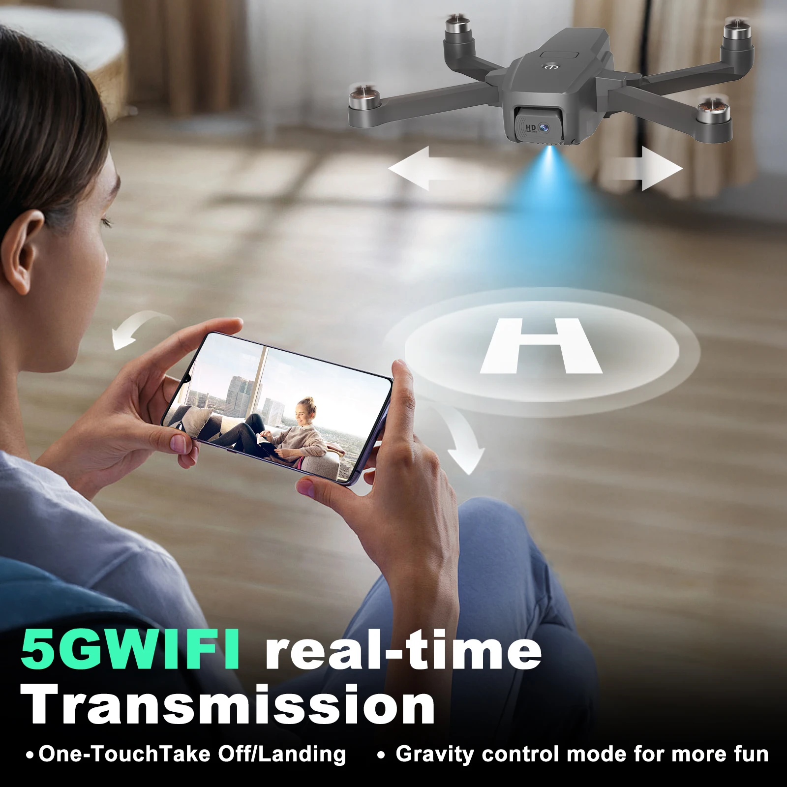 IDEA16 Drone 4K Dual Camera – 5G WiFi, Brushless Motor, 2 Batteries - GloreeWorld - Image 5