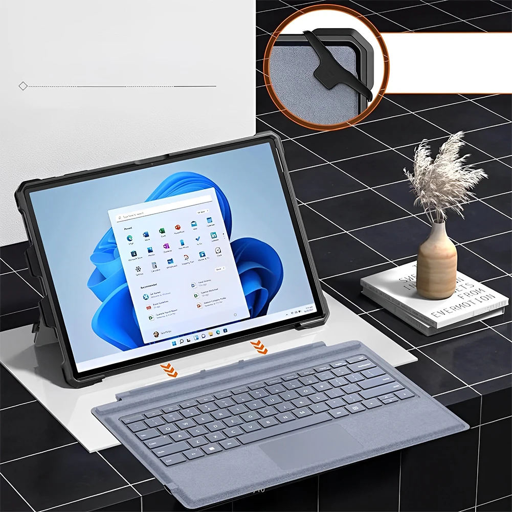 Versatile Case for Microsoft Surface Pro with Type Cover Keyboard Compatibility