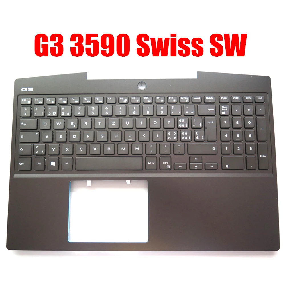 

Swiss SW Laptop Palmrest For DELL G3 3590 3500 0P0NG7 P0NG7 02CCD4 2CCD4 0VRG74 VRG74 05DC76 5DC76 0K5HCC K5HCC Keyboard New
