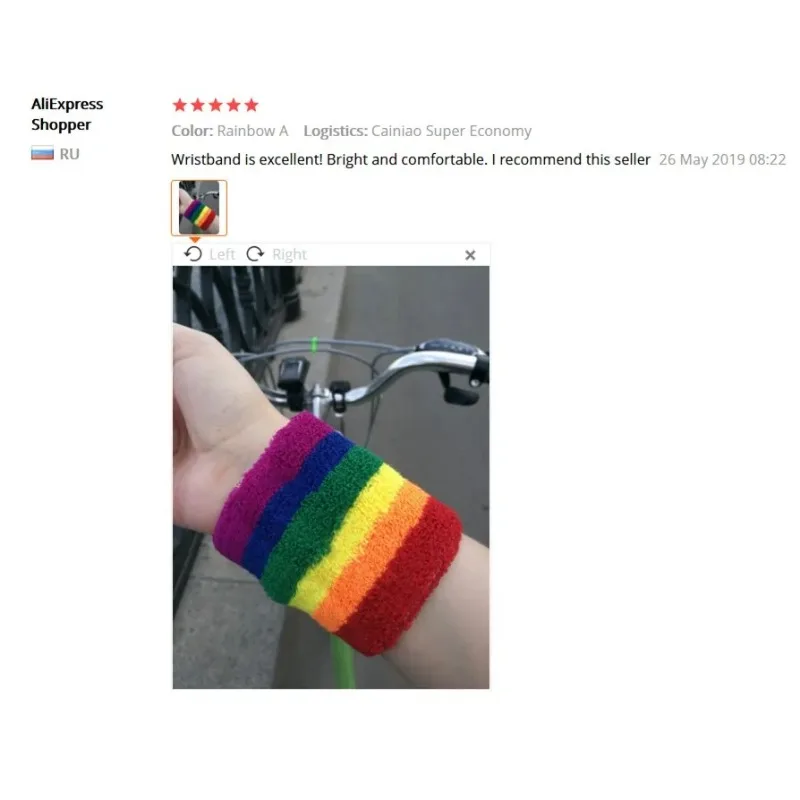 1pc Rainbow Wrist bands Sport Sweatband Hand Band Sweat Wrist Support Brace Wraps Guards Stretch Headband Hair Band Sweatband