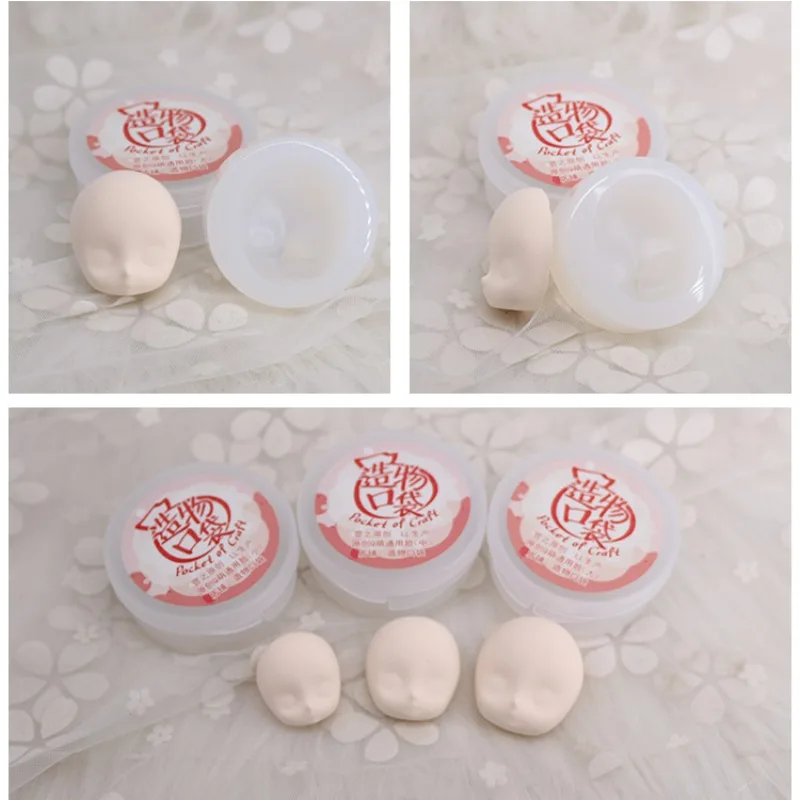 Q Edition Universal Face Mold Argilla Ultraleggera Stampo In Silicone Ad Alta Permeabilità Fai Da Te Polymer Clay Doll Face Sculpture Model Tool