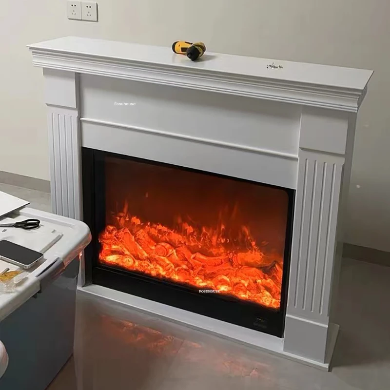ที่กําหนดเองอิเล็กทรอนิกส์เตาผิงห้องนั่งเล่นฝังปลอม Fire เตาผิงทีวีจําลองเปลวไฟตกแต่งเตาผิงเครื่องทําความร้อน L 1