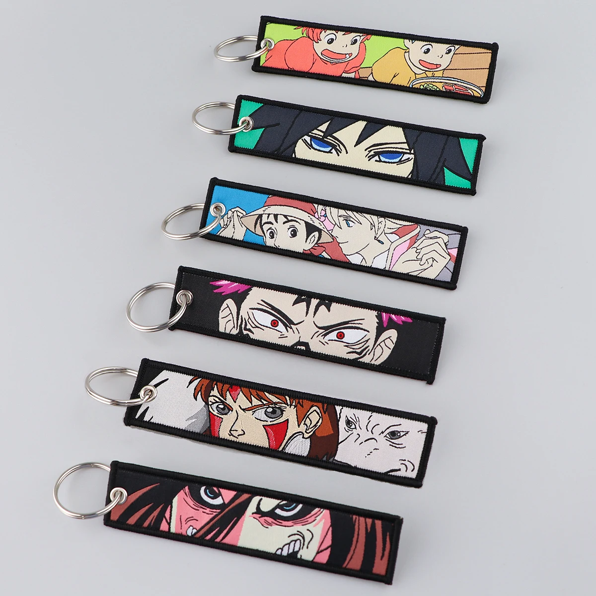 Japanese Anime Cute Key Tag Keychains for Car Motorcycles Keys Holder