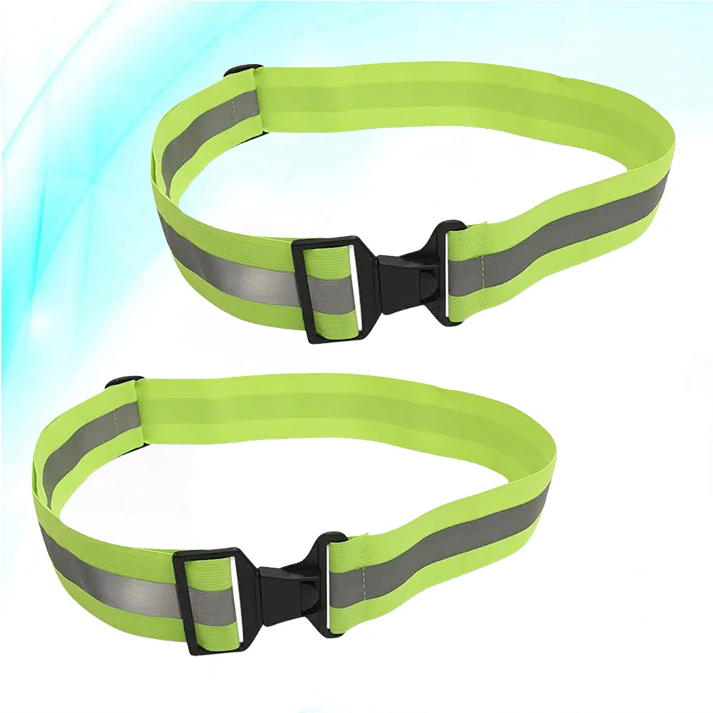 

Safe Wasit Belt Reflective Adjustable Fluorescent Green Waistband Security Gear Waist Band for Cycling Walking Camping