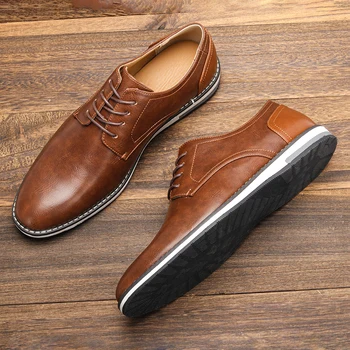 Leather loafer men fashion comfortable 2024 brand casual shoes men 1