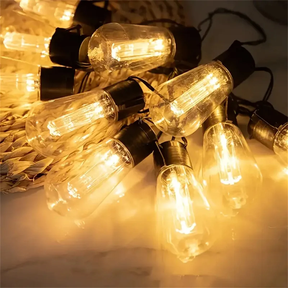 5M 10LED Papaya String Light LED Fairy Night Light 8 Mode Waterproof Battery for Wedding Party Christmas Decoration Garden