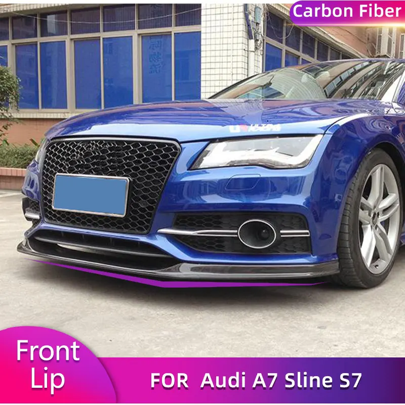 

Carbon Fiber Car Front Bumper Lip Spoiler for Audi A7 Sline S7 Non for Standard 2012-2014 Front Bumper Lip Spoiler Splitters