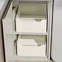 2025 Kitchen Storage Rack with Slide Rails Pull-out Kitchen Drawer Type Storage Tray Spice Box Storage Rack Cabinets Organizer 2