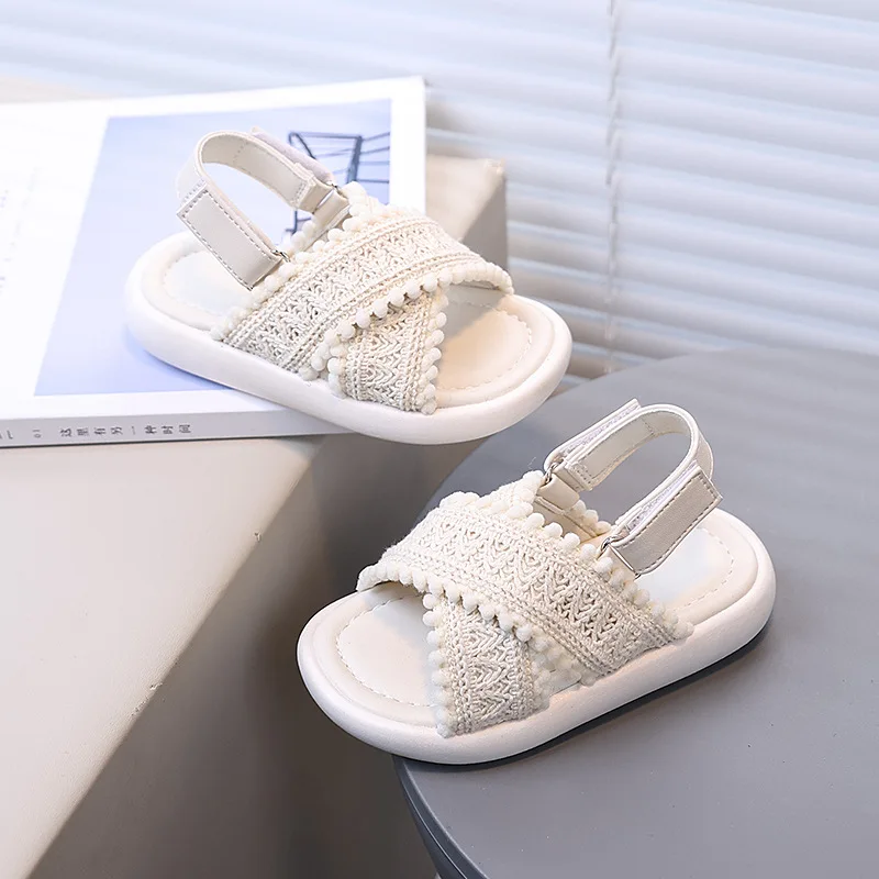 Girls Summer Beach Shoes Ethnic Style Kids Casual Sandals Soft Sole Fashion Children Retro Princess Shoes 2026 Summer New - 3