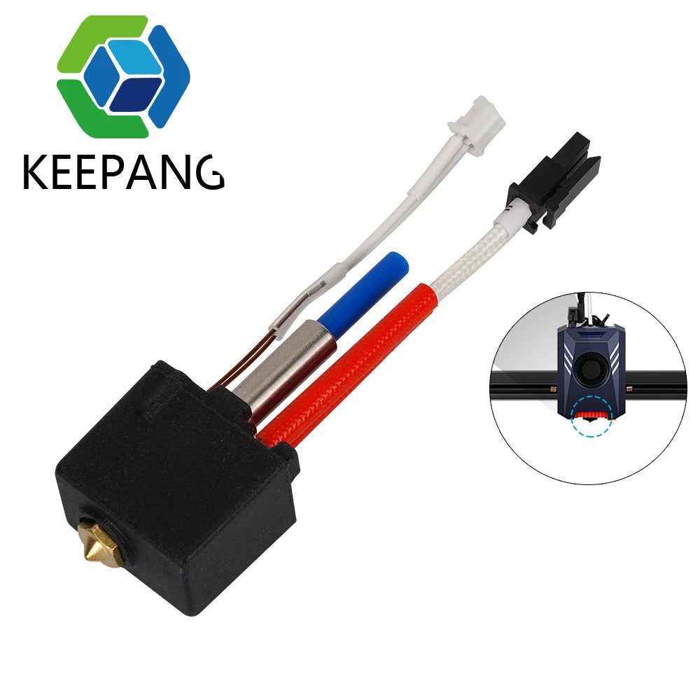 Нагреватель картриджа для ANYCUBIC Kobra 2 Pro Hotend 24 в 60 Вт, головка экструдера, латунная насадка для 3D-принтера Kobra 2 Neo/Max/Plus Нагреватель картриджа для ANYCUBIC Kobra 2 Pro Hotend 24 в 60 Вт, головка экструдера, латунная насадка для 3D-принтера Kobra 2 Neo/Max/Plus