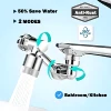 Universal 1080° Swivel Kitchen Faucet Extender with Dual Spray Modes Flexible Arm and Aerator Nozzle for Easy Sink Cleaning 1