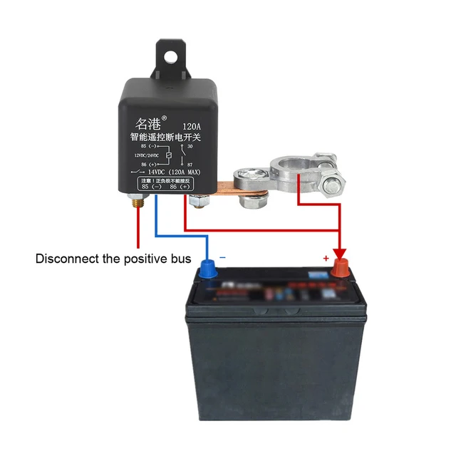 Universal 12V Auto Batterie Schalter mit 2Pcs Drahtlose Fernbedienung  Manuelle Steuerung Trennen Rast Relais Kupfer - AliExpress