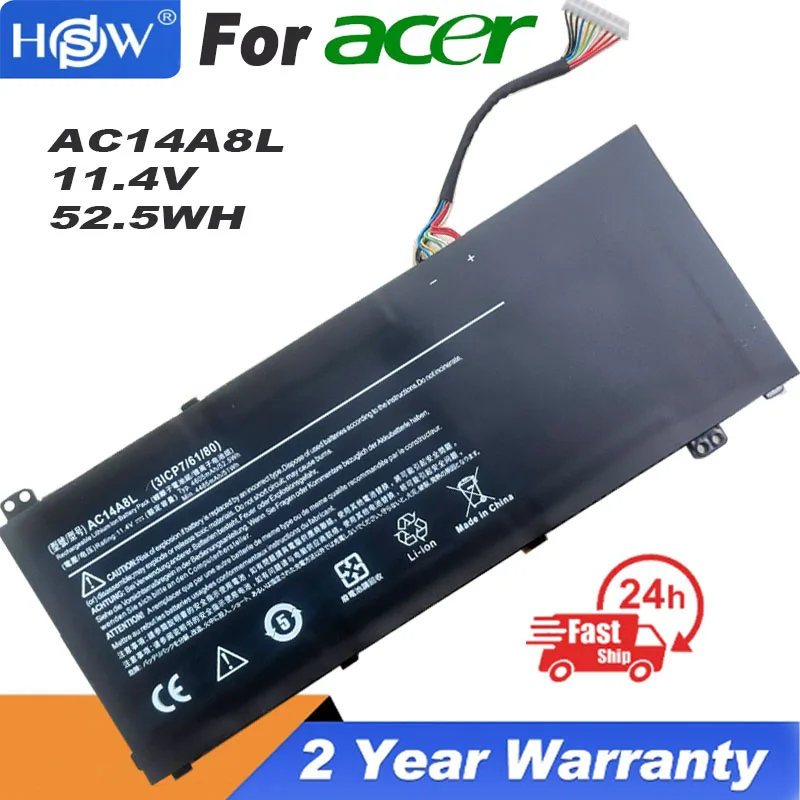 Ac14A8L Batteria Al Litio Per Laptop Originale 4500Mah Prezzo Ac15B7 Per Aspire Ms2391 Nitro Series V15 Vn7-571 Vn7-591 Vn7-592Ac