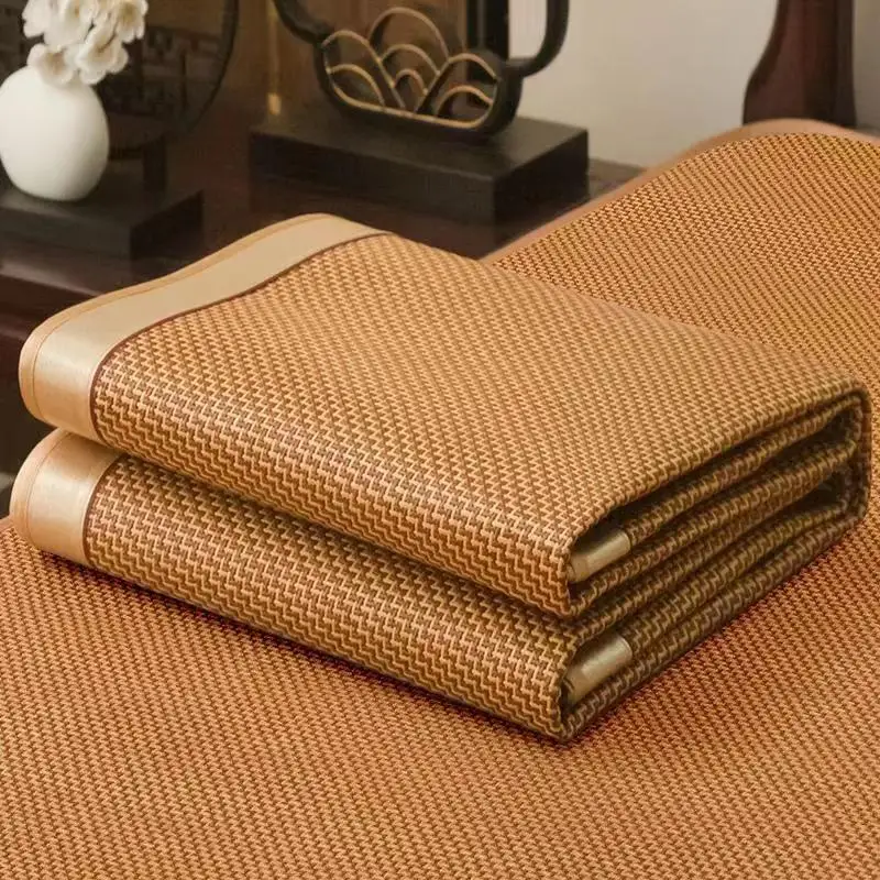 

Cold Mat Rattan Mat Three Piece Set Double Bed Foldable Student Dormitory Air Conditioning Ice Mat