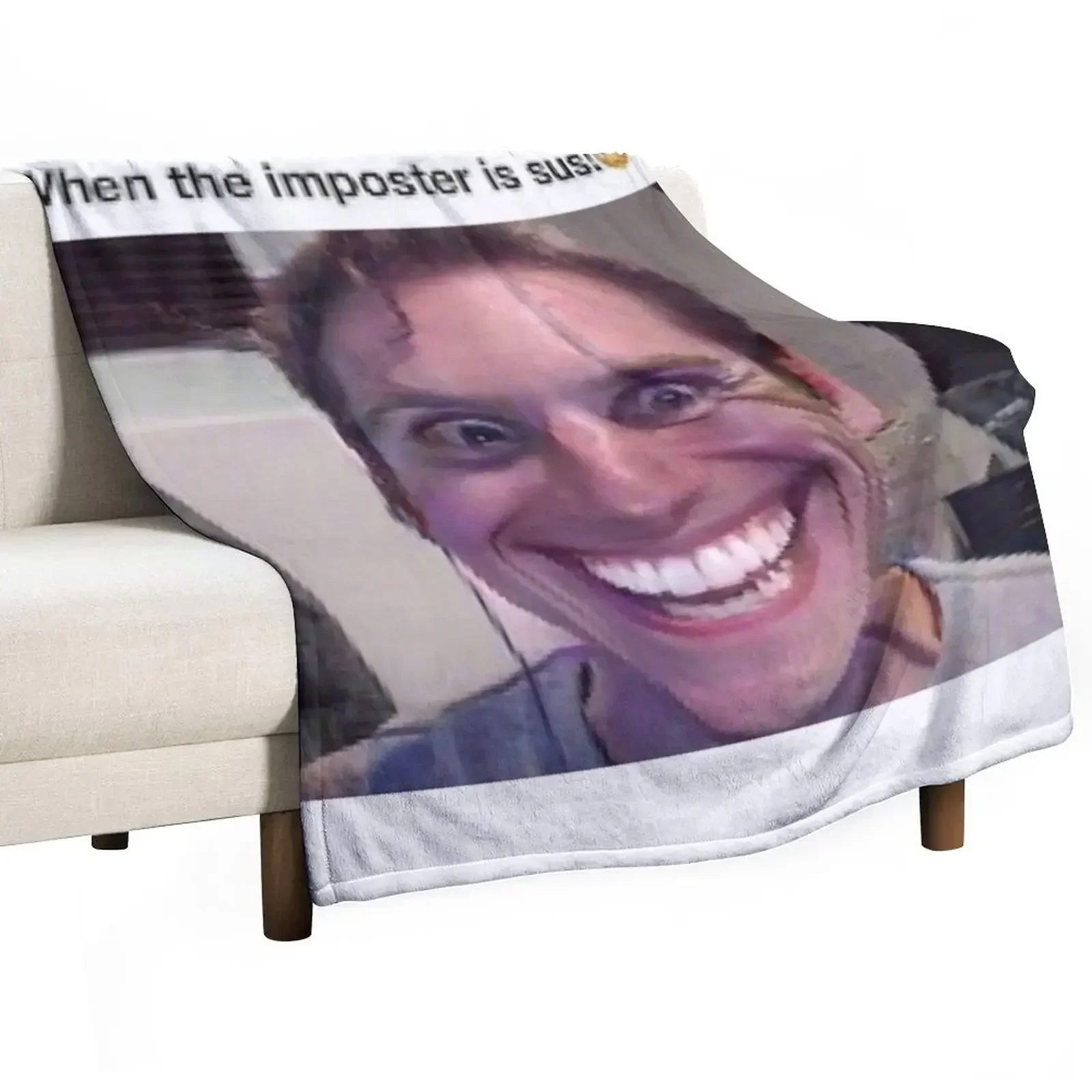 When the imposter is sus!? Throw Blanket Winter beds Luxury Designer Cute Blankets