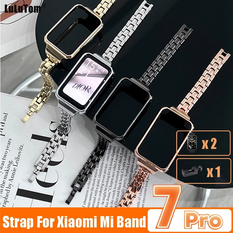 

Strap Bracelet For Xiaomi Band 7 Pro Wriststrap Metal Stainless Steel Wrist Band For MI Band 7Pro Smart Belt Replacement Straps