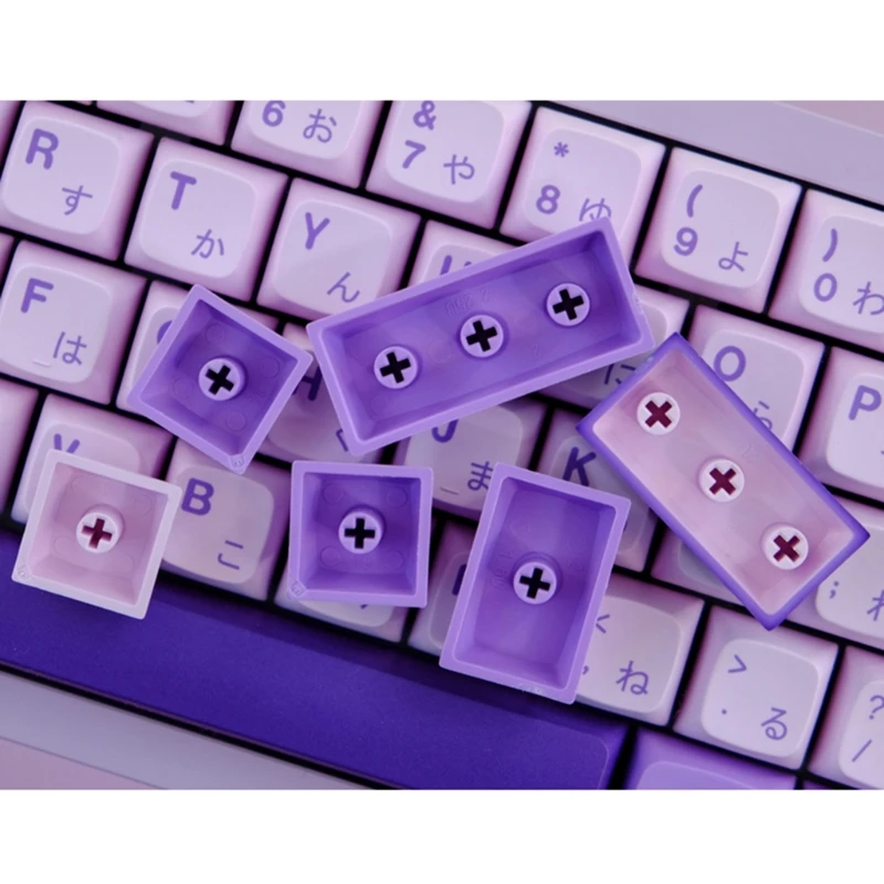 

PBT XDA 134 шт. колпачки для клавиш фиолетового цвета для игровых механических клавиатур MX-переключатели DYE-SUB DIY