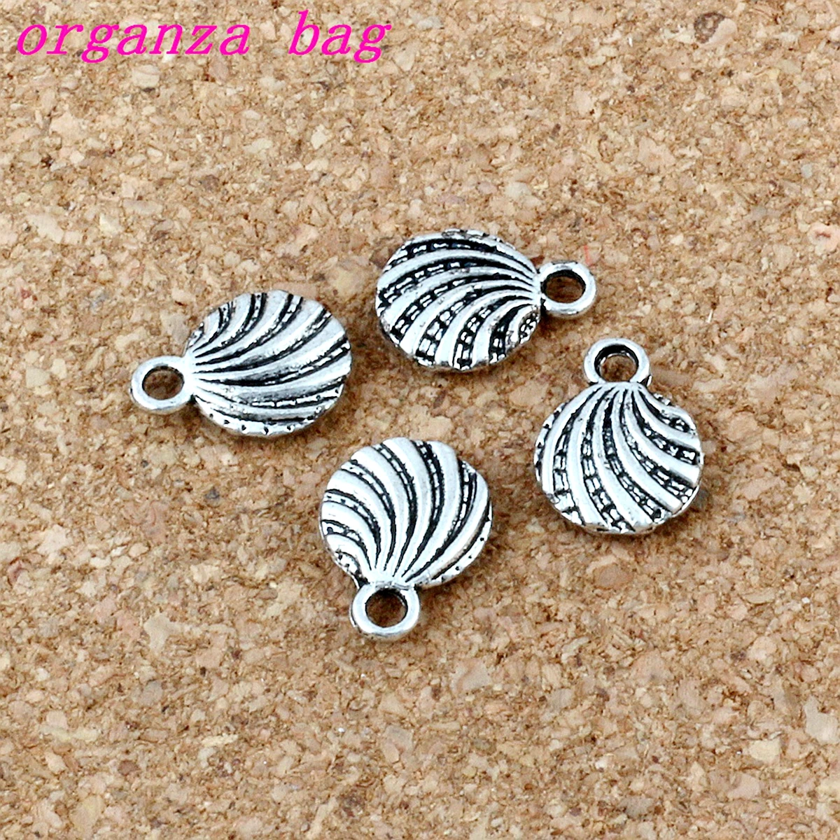100Pcs Tibetan Silver Alloy Sea Shell Charm Pendants For Jewelry Making Finding 9.5x13mm A-190