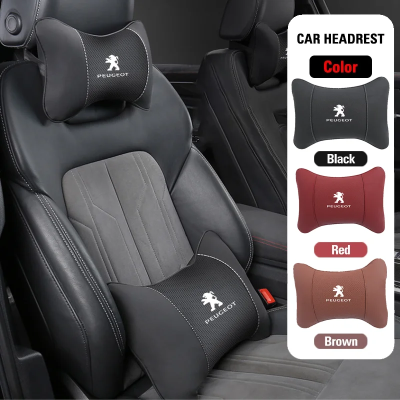 Car Seat Headrest Neck Pillow Lumbar Support For Peugeot 208 3008 308 2008 207 107 508 607 106 406 407 307 206 4008 car headrest,car pillow,car lumbar cushion,car seat belt pillow,baby car seat pillow,car lumbar pillow,car neck pillow,lumbar support pillow